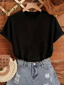Women T-Shirts - Black - View 2