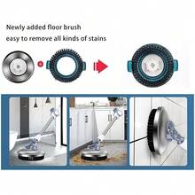 Spin Mop Bucket Deluxe 360 Spinning Floor Cleaning System With 6 Microfiber Refill Heads, 62 Inch Extended Handle & 4 Wheels, Home Cleaning - 1 - View 8