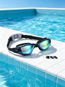1 chiếc kính bơi chống nước, chống rò rỉ dành cho người lớn, unisex - A - Xem 2
