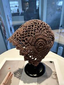 1pc Crochet Lace Sunflower Handmade Hollow Breathable Boho Crochet Hat, Suitable For Spring/Autumn, Beach Travel And Daily Wear - Knitted Hat - View 6