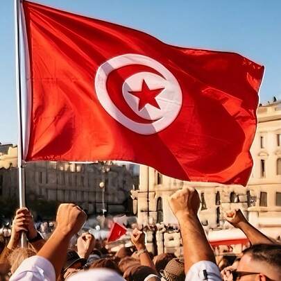 1 lá cờ quốc kỳ Tunisia kích thước 60x90cm, cờ cổ vũ người hâm mộ cho World Cup, các sự kiện thể thao, lễ hội quốc khánh, trang trí quán bar, cắm trại ngoài trời, cờ treo trong nhà và ngoài trời, màu sắc rực rỡ.