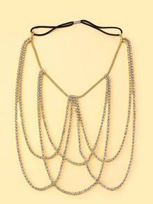 1pc Fashionable Sexy Multi-Layer Leg Chain, Crystal Elastic Cord Body Chain For Women, Personalized Nightclub Leg Jewelry - Multi-layer Leg Chain - View 10