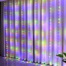 1 Pack LED Classic Style Fairy Window Curtain Lights, USB Powered With Remote Control, Multiple Lighting Modes, Suitable For Wedding, Christmas, Halloween, Ramadan, Valentine's Day, Bedroom, Indoor Decor - Warm White/Multi-Color/White/Pink/Blue/Purple (Remote Control Batteries Not Included) - USB Curtain Light String - View 23