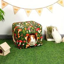 Casa cueva oculta lavable para cobayas, cama cómoda para conejos, accesorios para mascotas pequeñas como hámsters/chinchillas - Ver 5