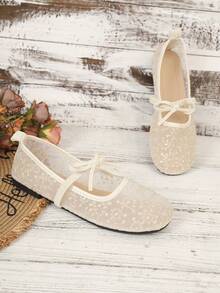 2026 New Ballet Flats Spring Square Toe Breathable Beach Shoes For Women - Beige - View 8