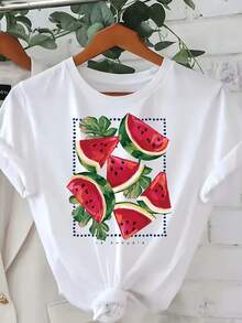 Women T-Shirts - [White] - View 2