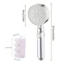 2 vòi sen cầm tay tăng áp có công tắc bật/tắt/tạm dừng, vòi sen điều chỉnh nhiều chế độ với giá đỡ dễ thương, phụ kiện phòng tắm giao diện đa năng - Nhiều màu - Xem 3