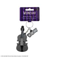 Gantungan Kunci Squishy Cello Wednesday Addams Berlisensi Resmi MGM, Gantungan Tas Dark Academia, Aksesori Koleksi Goth Estetik - Pesona Cello - View 7