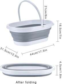 Collapsible Silicone Cleaning Bucket With Handle – Foldable Laundry & Mop Basin, Space-Saving Portable Water Tub For Home & Travel - View 10