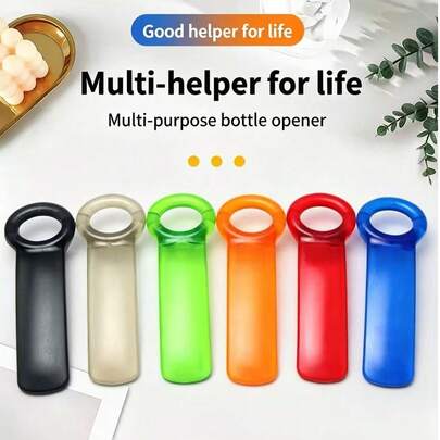 Multifunctional Beer Bottle Opener, Creative Anti-Slip Grip Cap Remover, Portable Manual Can Opener For Kitchen Bar