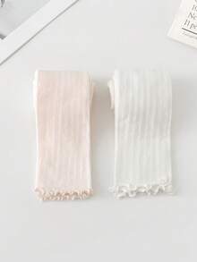 Quần tất lưới lửng cho trẻ em, kiểu dáng mỏng nhẹ mùa hè, quần legging cho bé sơ sinh với viền ren. - Nhiều màu - Xem 4
