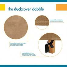 Duck Covers Essential Rectangular/Oval Patio Table and Chair Set Cover Fits Outdoor Rectangular/Oval Patio Table and Chair sets 96 in. Long - Latte - Ver 8