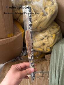 豹紋羽毛貓咪逗貓棒，豹紋逗貓棒，互動玩具棒，由聚酯纖維製成，適合所有貓品種，附有逼真羽毛，適用於室內外使用 - 彩色 - 查看 10