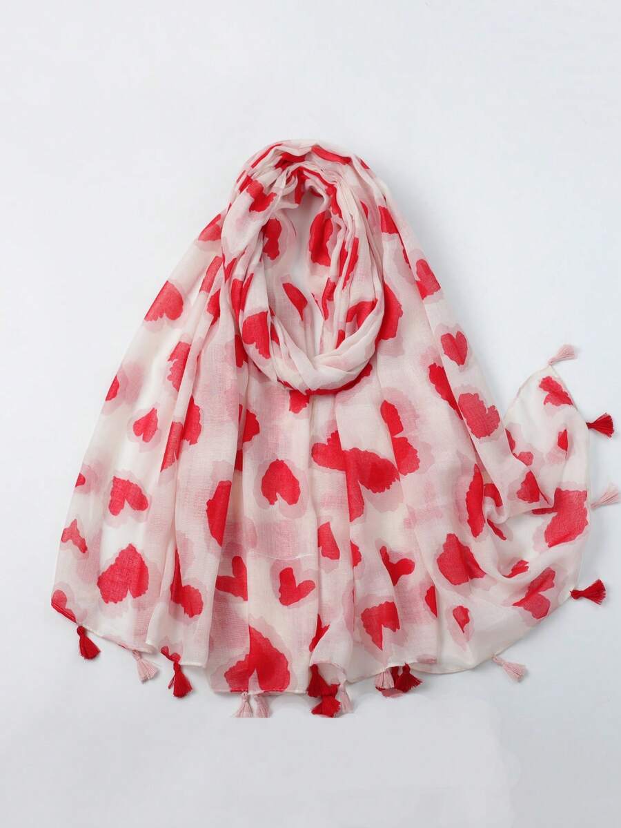 1pc Women's Fashionable Vintage Floral & Animal Print Scarf/Shawl - Multicolor - View 1