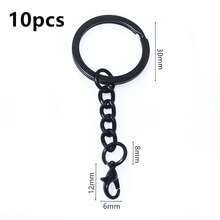10pcs 25/28/30mm Diameter Keychain Ring Key Chains With Lobster Clasp Crafts DIY Jewelry Making Accessories Findings - Keychain - View 22