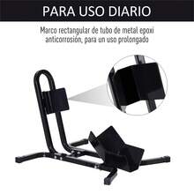 HOMCOM Caballete de Moto Delantera, Soporte para Rueda Delantera de Moto Ajustable en 3 Niveles de Metal Robusto, para Ruedas ∅43, 48, 53 cm, Negro - Negro - Ver 6