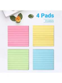 1200pcs Transparent Line Sticky Notes, 12 Packs Transparent Line Sticky Notes, Size 3x3 Inches, Aesthetic And Practical, Suitable For School And Office Supplies, Back To School Essential - 3in:3in - View 7