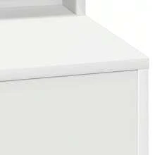 vidaXL Dressing Table With Shelf, White, 50 X 41 X 135 Cm, Engineered Wood, Modern Dressing Table, Rectangular Storage Space, Minimalist Design With Lights, Durable Engineered Wood - 白色 - 查看 6