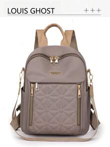 Luxury Quality *Multi-Functional Design! Women's Rhombus Waterproof Oxford Backpack, Suitable For Commuting/Travel/Daily Use! Detachable APS Adapts To Different Scenarios; Separate Compartments For Phone, Umbrella, Laptop And Cosmetics. Whether For Commuting, Campus Life, Weekend Trips Or Short Travels, It Can Be Your Reliable And Practical Companion, Covering All Your Travel Needs Throughout The Year. - Multicolor - View 10