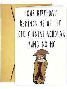1张趣味贺卡，可折叠，生日礼物，祝福卡，贺卡，卡片，生日礼物 - 彩色 - 查看 11