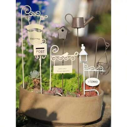 1/2/3件套复古铁艺花瓶，日式花瓶，多种款式可选，适用于花园、盆栽植物、阳台、景观装饰