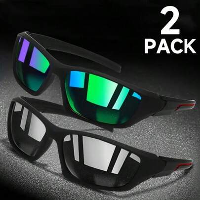 1 Piece Stylish Wrap-Around Glasses, Unisex, Suitable For Vacation, Outdoor Sports, Party, Street Photography, Ideal Gift