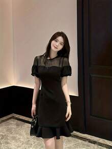Women Maxi Dresses - Black - View 1