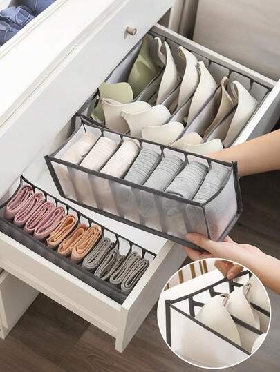 Bộ 3 túi đựng đồ lót màu đen, kiểu ngăn kéo, có thể dùng để đựng tất và các vật dụng khác, cũng thích hợp để trang trí mùa thu, trang trí ngày lễ, trang trí phòng, trang trí nhà cửa hoặc phòng ngủ.