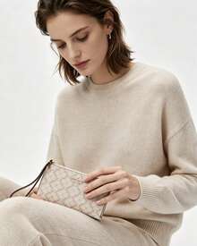 Kate Spade Ví KS LUCY Zippy dành cho nữ, ví da có khóa kéo, ví cầm tay dung lượng lớn, ví du lịch cho nữ, ví đeo cổ tay. - Màu be - Xem 4