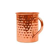 CINEYO 1 pieza/2 piezas/4 piezas Tazas de cobre gruesas hechas a mano con textura martillada clásica, revestidas naturalmente con material de cobre puro, duraderas para uso doméstico, de cocina y de oficina - Bronce - Ver 16