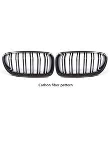 Carbon Pattern Double Slats Front Kidney Grille For BMW 5 Series F10/F11/F18 2010-2017 - ABS Replacement Grills - 2 Pcs Set - View 2