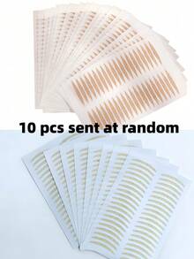 Eyelid Tapes (Olive + Crescent Shape) Simulating Mother's Soft Skin. New Moon Design Conforms Naturally, Creating Seamless Natural Makeup. They Provide All-Day Invisible Support. - Beige - View 11