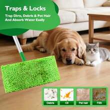 Microfir Mop Pa Compate Wit Er Sweeper Reusable Macine Wasable Pad Refills Mop Ead Replacemen  Multi  Floor Cleaning 10 Pack - As Pic - View 6