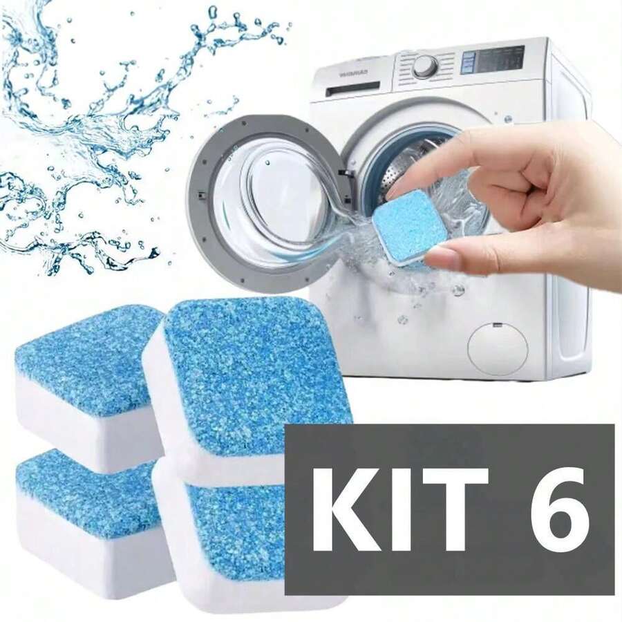 Kit Of 24 Effervescent Tablets For Washing Machines – Deep Cleaning/ Eliminates Hidden Odors And Residues - 6 件套 - 查看 1
