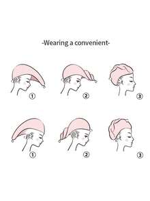 Hair Drying Caps With Button Closure, Super Absorbent Quick-Dry Hair Towels, Hair Wraps Suitable For Girls And Women, Perfect For Long And Thick Wet Hair Hair Bonnet Shower Towels For Beauty Salon, Hotel Sports,Home Essentials, Towel, Skin Care - Multicolor - View 7