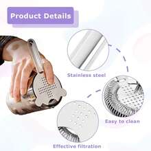 Yinore 2Pcs Stainless Steel Cocktail Strainer - Bar Ice Filter For Mixing Drinks, Durable Metal Mesh For Bartender Use - View 10