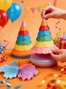 100 piezas Juego de Origami de colores mixtos, Papeles de colores aleatorios para doblar manualidades, 10 colores aleatorios diferentes, Para manualidades y artesanías DIY, Papel de impresión de colores multifuncional para volver a la escuela - Multicolor - Ver 4