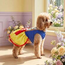 PETSIN 1pc Pet Dog Dress, Sweet Princess Style Dress With Waist Bow Decor, Lightweight Summer Pet Clothing, Suitable For Small/Medium Dogs & Cats, Daily Outfit - Yellow - View 6
