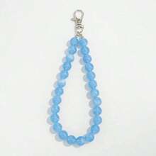 Single-Piece Simple Gradient Acrylic Bead Bag Chain, Dopamine-Colored Beaded Keychain Car Pendant - Apricot - View 10