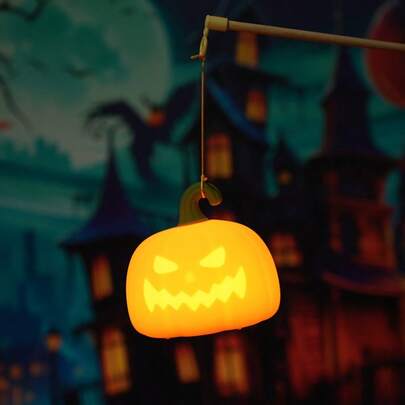 1 Đèn ngủ hình bí ngô ma quái cho Halloween, đèn bàn LED USB phát sáng, món quà lễ hội tuyệt vời và vật trang trí cho phòng ngủ, phòng khách, ký túc xá, phòng học.
