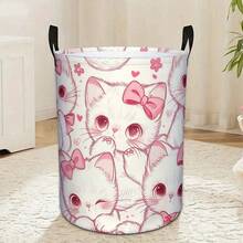 1 Giỏ đựng đồ giặt hình bướm tím thần tiên, có thể gập lại, chống thấm nước, in hình ngôi sao lấp lánh, dùng để đựng quần áo và đồ chơi trong nhà. - màu đen - Xem 7