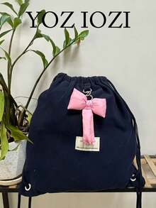 Back-To-School Niche Design Bow Knot Large Capacity Commuter Tote Bag, Korean Style Versatile Fashion Shoulder Crossbody Bag, Student Backpack - Royal Blue - View 1