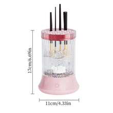 Nettoyeur de pinceaux de maquillage électrique, machine à laver automatique 2-en-1 alimentée par USB, système de nettoyage en profondeur avec stérilisation UV, convient pour le nettoyage des éponges et des pinceaux de maquillage, conception anti-éclaboussures, idéal pour le salon, les voyages, les maquilleurs, les peaux sujettes à l'acné, les professionnels de la beauté, cadeau parfait pour Noël/la Saint-Valentin - multicolore - Voir 11