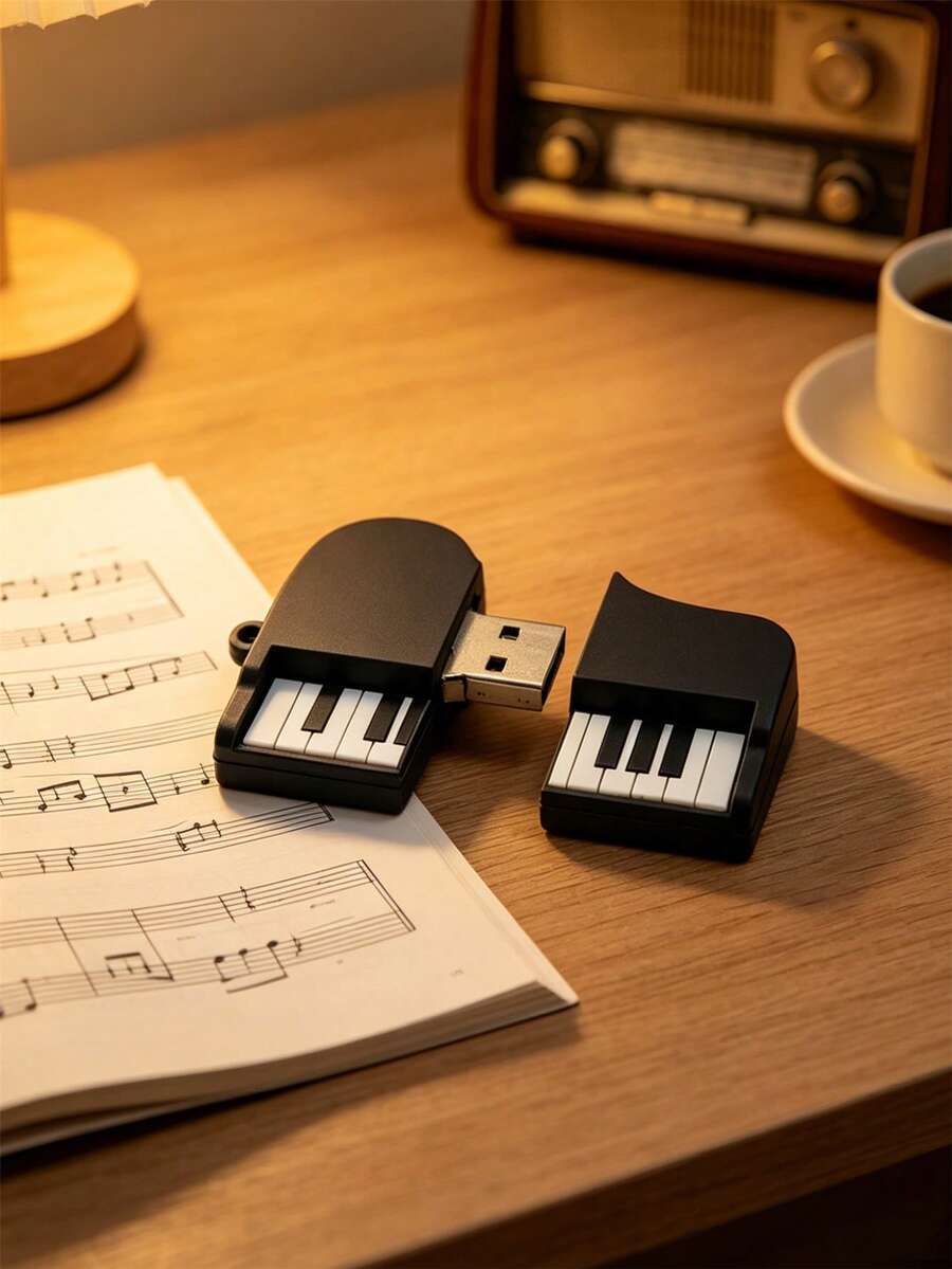 BIYETIMI Flash Drive USB Berbentuk Piano, Stik Memori Berbentuk Piano Besar yang Lucu dan Unik, Pilihan Hadiah Musik Kreatif, Cocok untuk Pecinta Musik, Pelajar, dan Guru - View 1