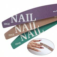 MyAoKuE-Up 10 Pcs Professional Crescent-Shaped Nail Files Set, Professional Double-Sided Scale Sanding Strips, Suitable For Minimalist Nail Art And Nail Salons, Sturdy And Durable, Essential Tools For Nail Art. - Multicolor - View 4