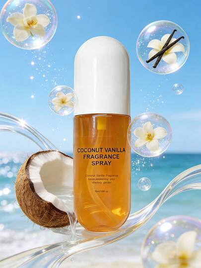 Vanilla Coconut Scented Mist, Fresh Rose, Long-Lasting Air Freshener, Brazil Air Freshener Series, Suitable For Home, Bedroom, Office, Car, New Car, Travel, Wedding Favors, Souvenirs, Decorations, Luxury High-End, Ideal Decoration For Valentine's Day, Easter, New Year, Birthday, Back To School, Anniversary