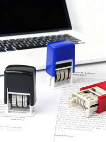 Numeric/English Time Stamp, Manual Year Month Date Date Seal, File Stamping, Expiration Date Stamp, Date Stamp, Red Black Blue Handheld Date Stamp - English Date - View 10