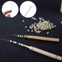 500 根硅胶接发片，1 个发夹，1 个钩针，1 个拉环，5 个塑料鳄鱼夹，以及 5 个金属鸭嘴夹。 - 查看 7