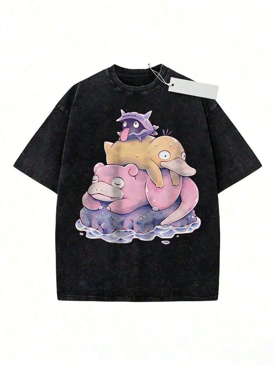 Slowpoke Shirt, Shellder Shirt, Anime Shirt, Vintage T-Shirt – Artsholic – Fan Art Merch.100% Cotton Vintage T-Shirt, Graphic T-Shirt, Anime T-Shirt-Perfect For Labor Day, Father's Day, And Easter Gifts, Men's T-Shirt Gifts, Graphic T-Shirts, And Anime T-Shirts.Graphic, Tees Anime Shirt.Summer Outfits For Women100 Percent Cotton Summer Tops - màu đen - Xem 1