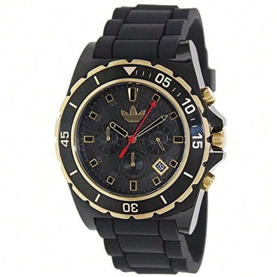 Adidas Men's Stockholm ADH2906 Black Rubber Quartz Watch With Black Dial - 均碼 - 查看 1
